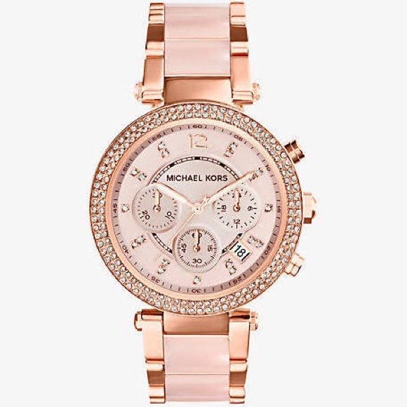 Michael Kors Accessories - Michael Kors Parker rose gold watch
